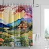 Car Cartoon Shower Curtain Waterproof Bathroom Curtain Bathroom Partition Curtain Universal Home Decor Ins Style 5