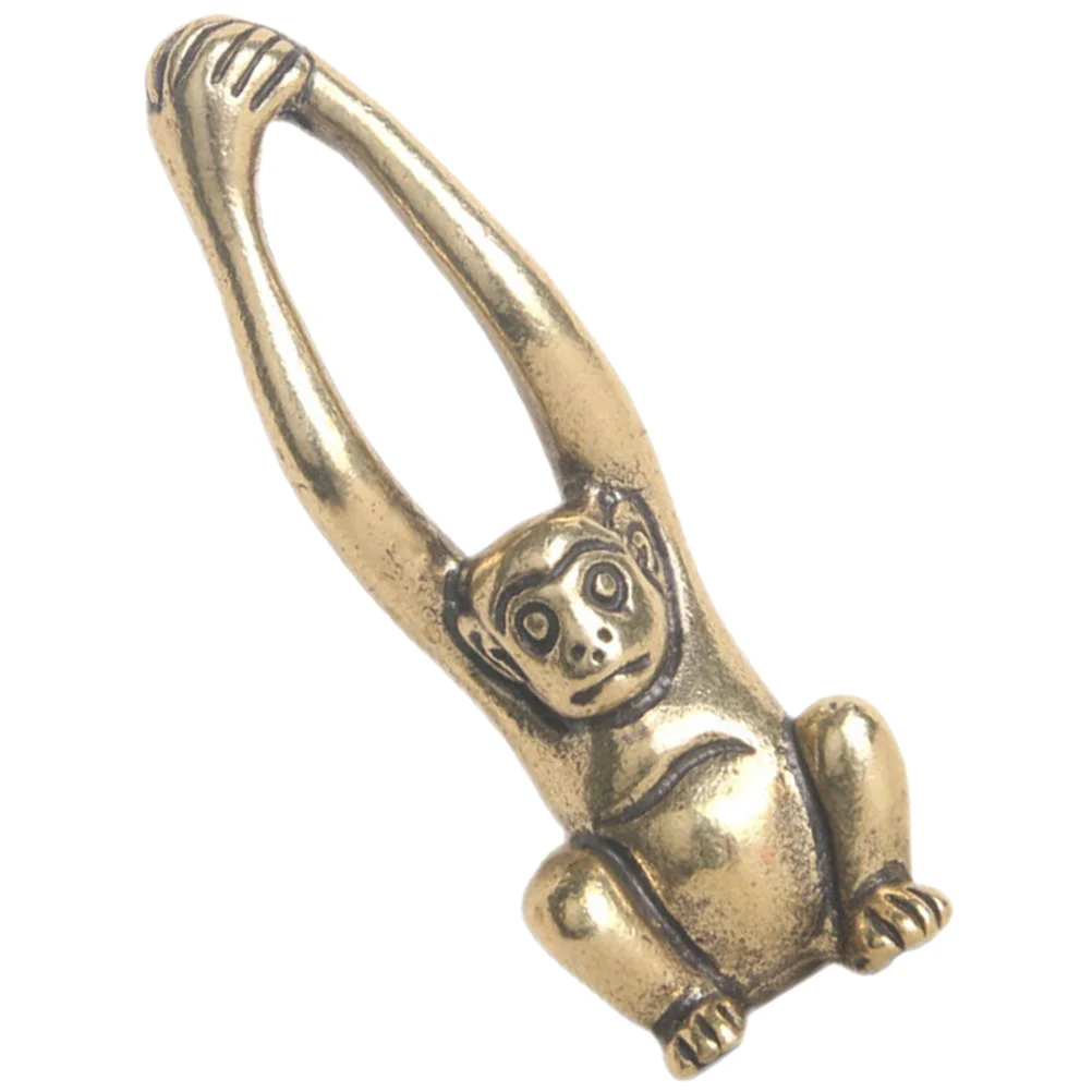 

Brass Proboscis Monkey Home Accents Decor Gibbon Decoration Decorate for Living Room Tabletop Adornment Office