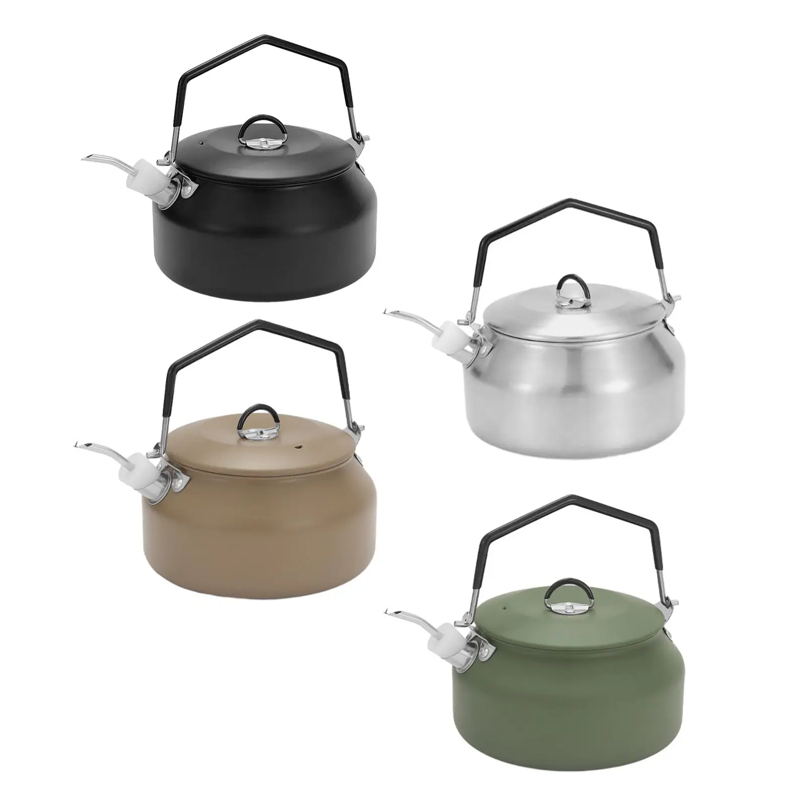 

Camping Water Kettle Water Boiler Teapot Cooking Cook Pot Kitchen Tea Pot for Outdoor Hiking Fishing Mountaineering Backpacking