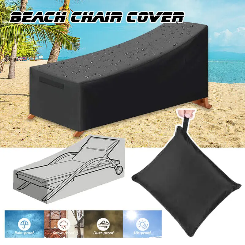 

Waterproof Garden Beach Chair Cover Sunbed Lounger Furniture Dust Cover Chair Recliner Protective Cover Furniture Accessories