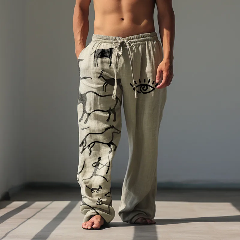 Men's And Women's Pants Summer pants Beach pants Stretch Waist 3D Printed Graphic Printed Flowers/Flowers Comfortable Casual Eve summer pants