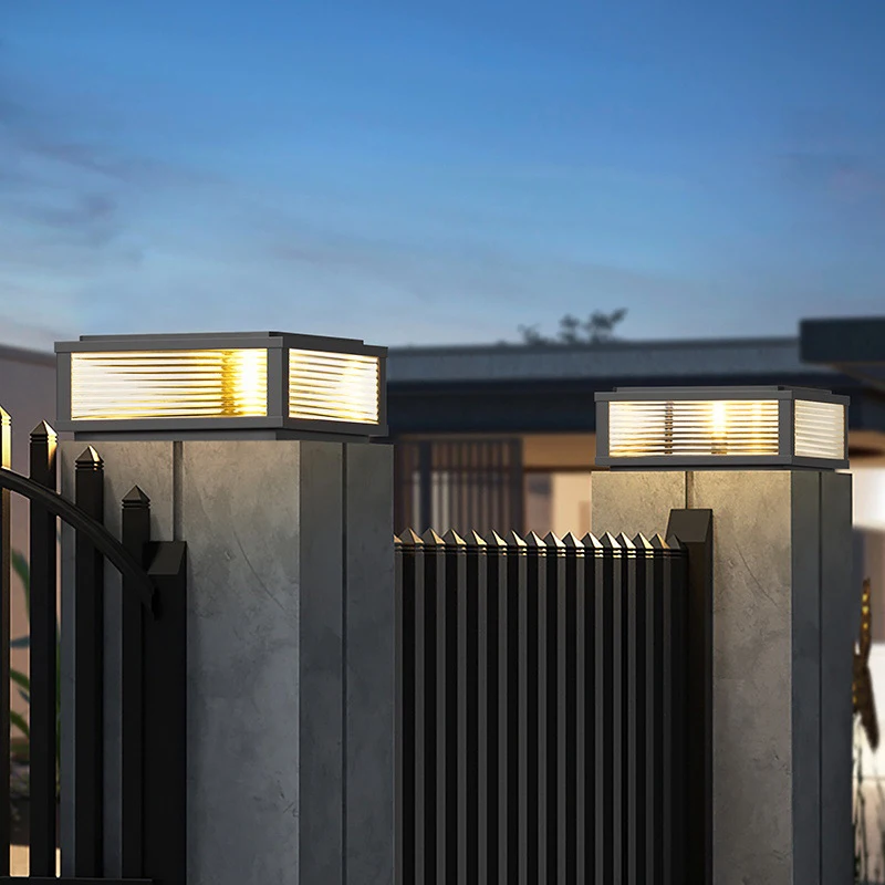 Outdoor Courtyard Lamp New Waterproof Villa Enclosure Garden Pillar Wall Headlight Door Pillar Lamp 5
