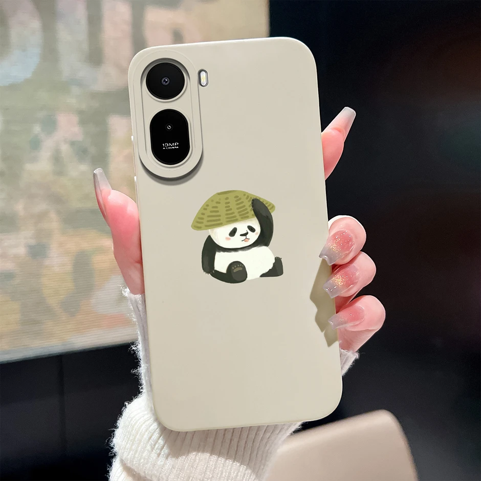 Cartoon Avocado Panda Antifouling Protective Phone Case Cover