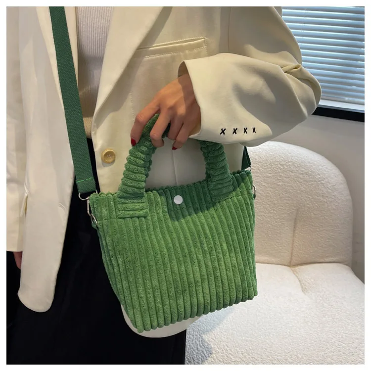Herbst-Winter Frau 2026 Neue Stil Koreanische Ins Denim Samt Plüsch Schulter Umhängetasche Hochwertige Handtasche – Detail 15