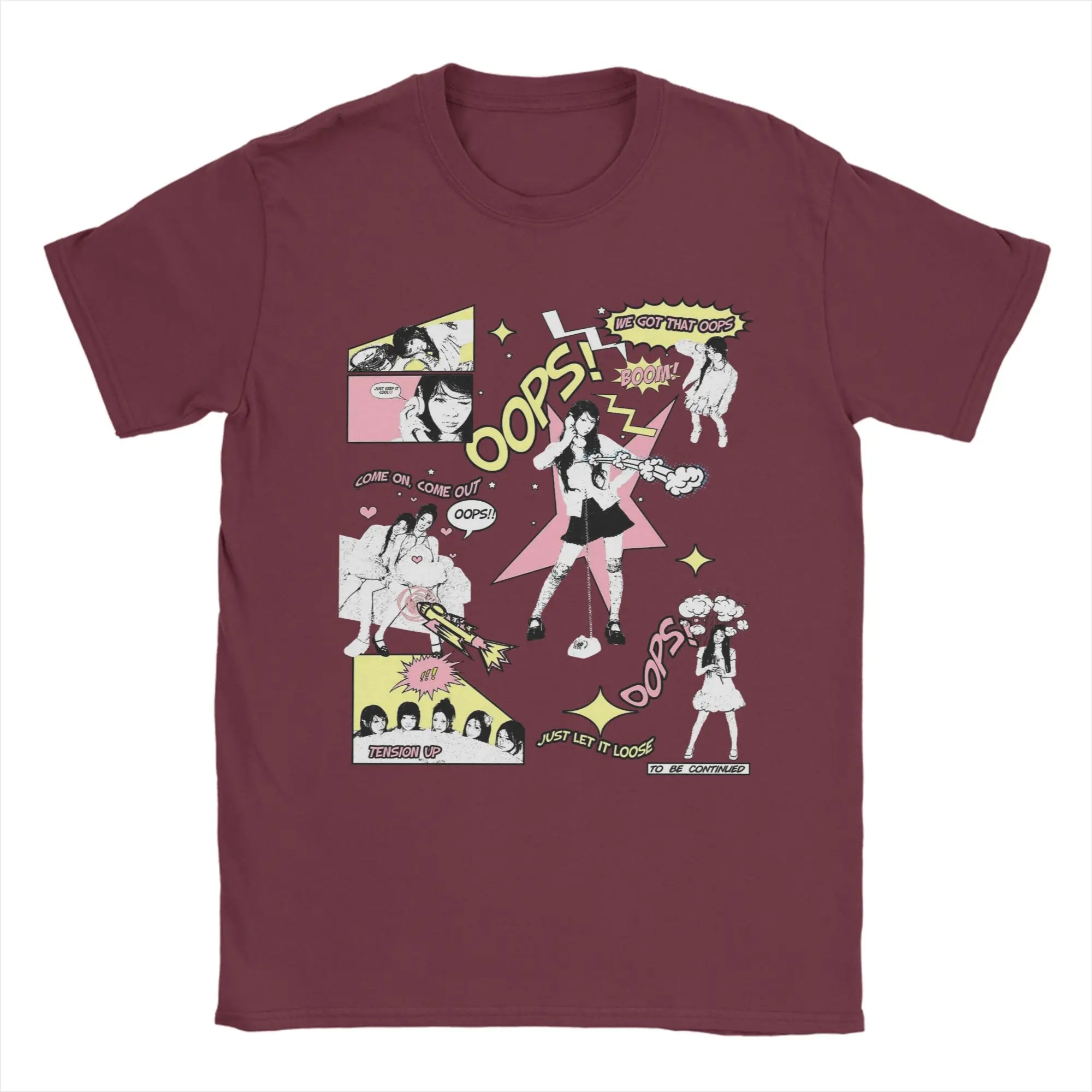 Illit Kpop Men's Funny Cotton Crew Neck T-Shirt, Short Sleeve