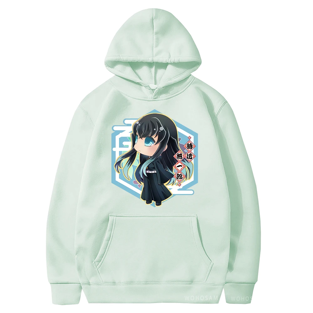 Demon Slayer Kawaii Manga Muichiro Tokito Men Hoodies Streetwear - Main Image