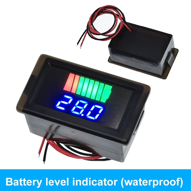 Car Battery Charge Level Indicator 12V60V Lithium Battery Capacity