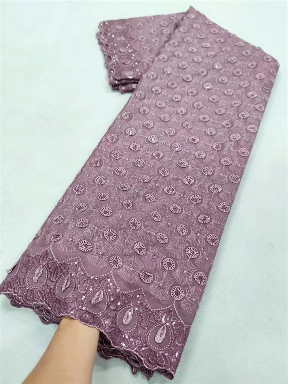 Lace Fabric Nigerian Milk Silk African Cord Water Soluble