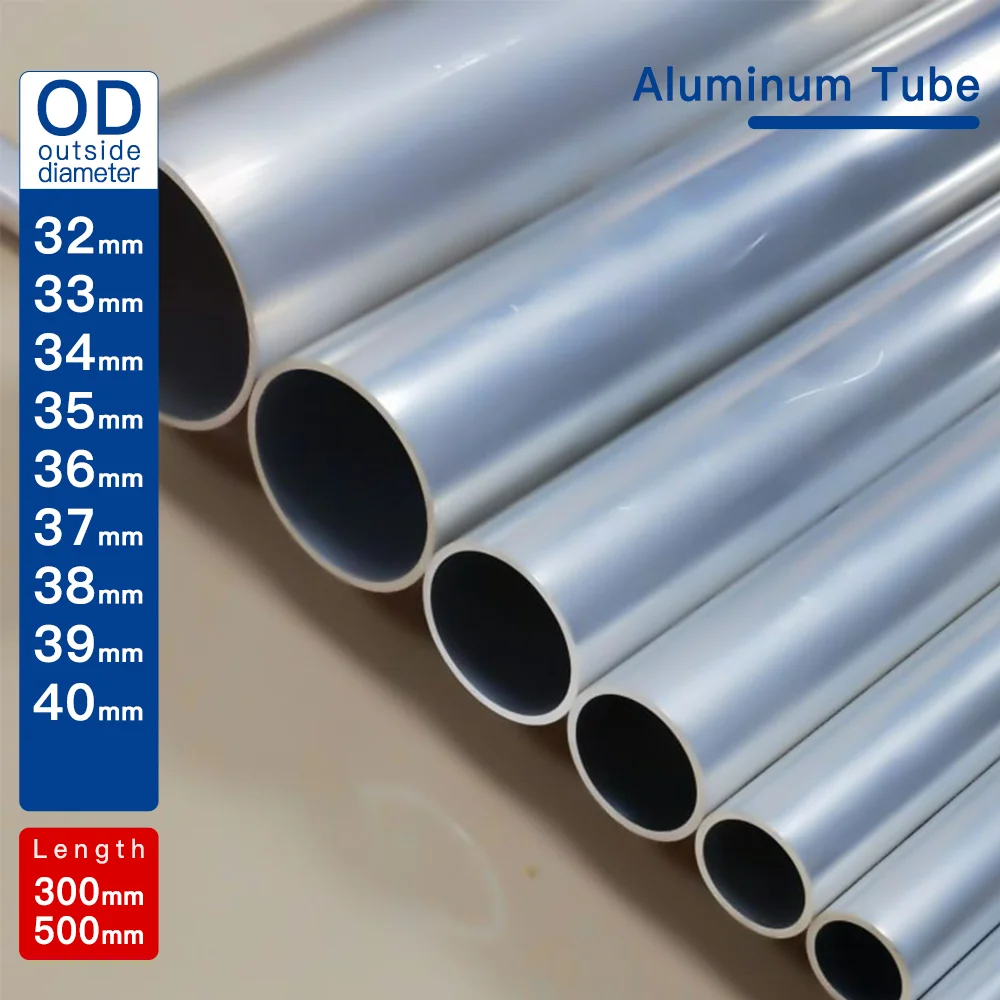 Aluminiumrohr OD32-40mm Länge 300mm 500mm Rundes Aluminiumlegierungsrohr Gerades Rohr mit großem Außendurchmesser 6063 Dicke 1-12,5 – Detail 1