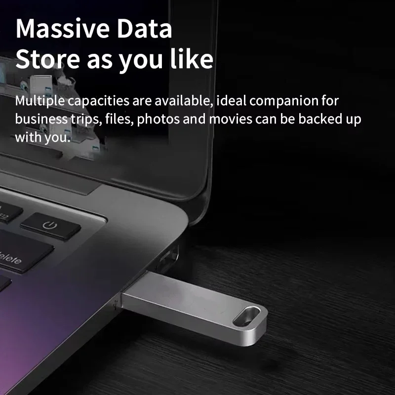 Ultra-Speed Waterproof Metal Flash Drive - High-Capacity Portable USB Storage