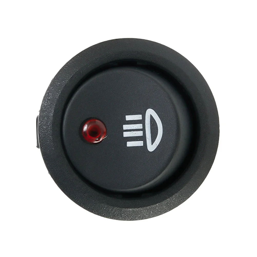 자동차 안개등 로커 스위치 ON-OFF 3 핀 전기 장비, 조명 표시등 포함, DC 12V 20A ON-OFF 로커 스위치