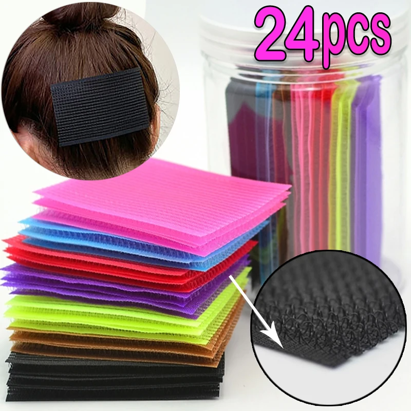 6-24pcs Hair Gripper No Trace Bangs Paste Posts Barber Hairdresser Holder Acessories Sticker Magic Tape Hair Styling Cutting