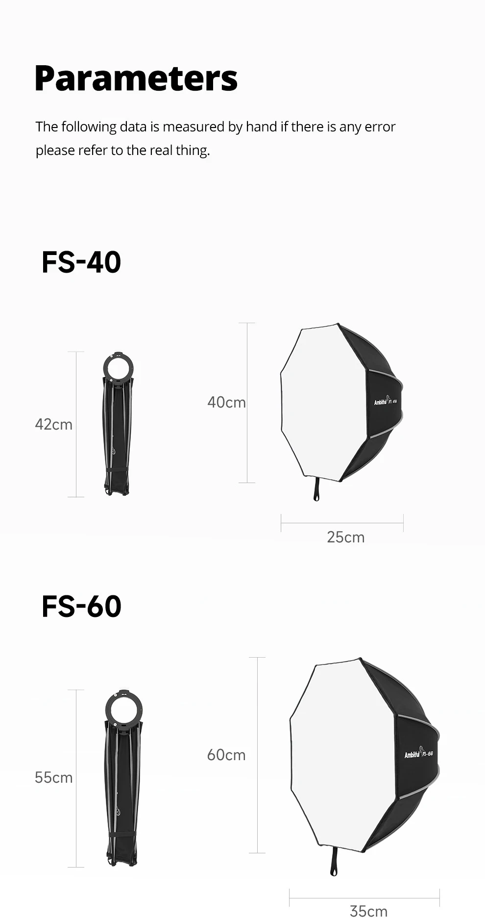 FS40/60/80 Series 40cm 60cm 80cm Softbox Honeycomb Grid（only Grid）