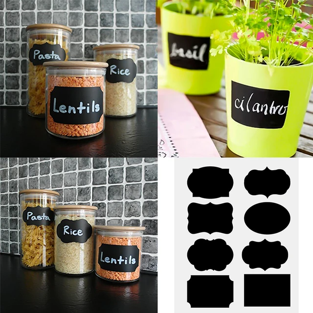 Chalkboard Labels Removable Spice Labels Reusable Waterproof Mason Jar Labels  Stickers for Home Kitchen Chalk Marker Sticker - AliExpress