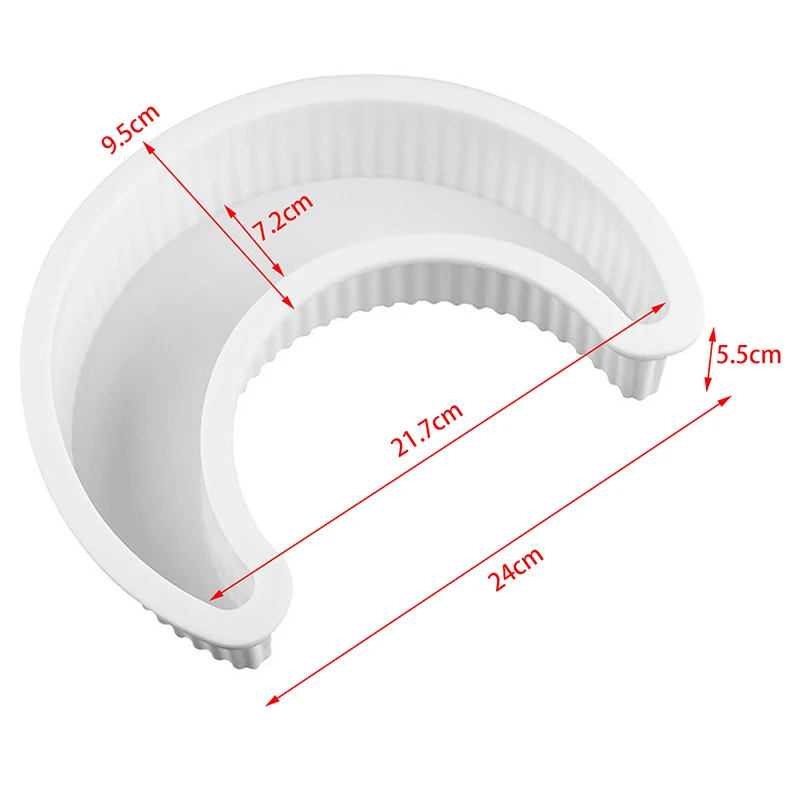 1pc Moon Shape Silicone Cake Mold Eid Mubarak Ramadan Dessert Mousse Biscuit Bread Mould For Kitchen Baking