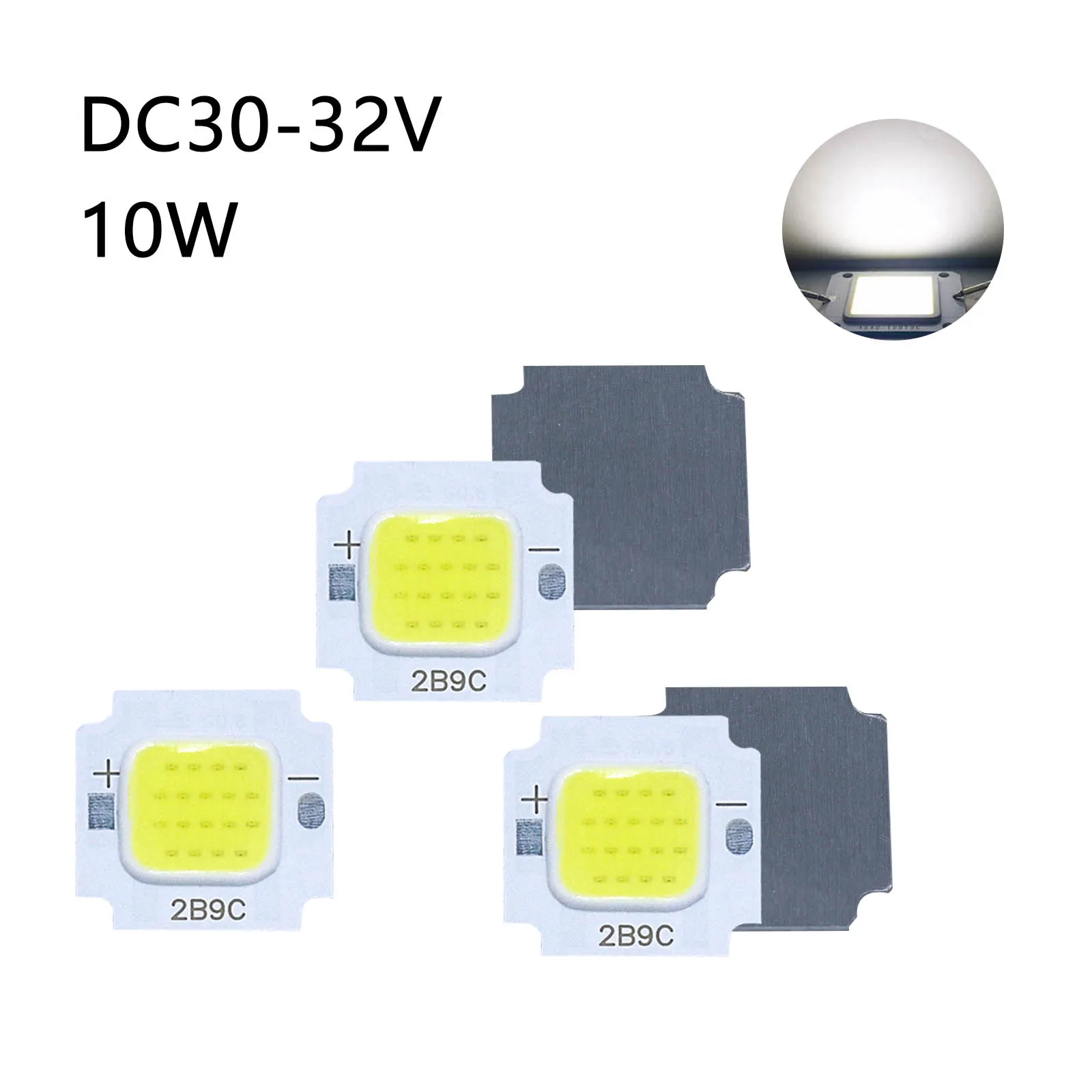 

5 pcs High Power 300mA LED COB Chips 10W DC 30-32V Light Beads SMD DIY For LED Bulb Cold White Floodlight Spotlight Portable