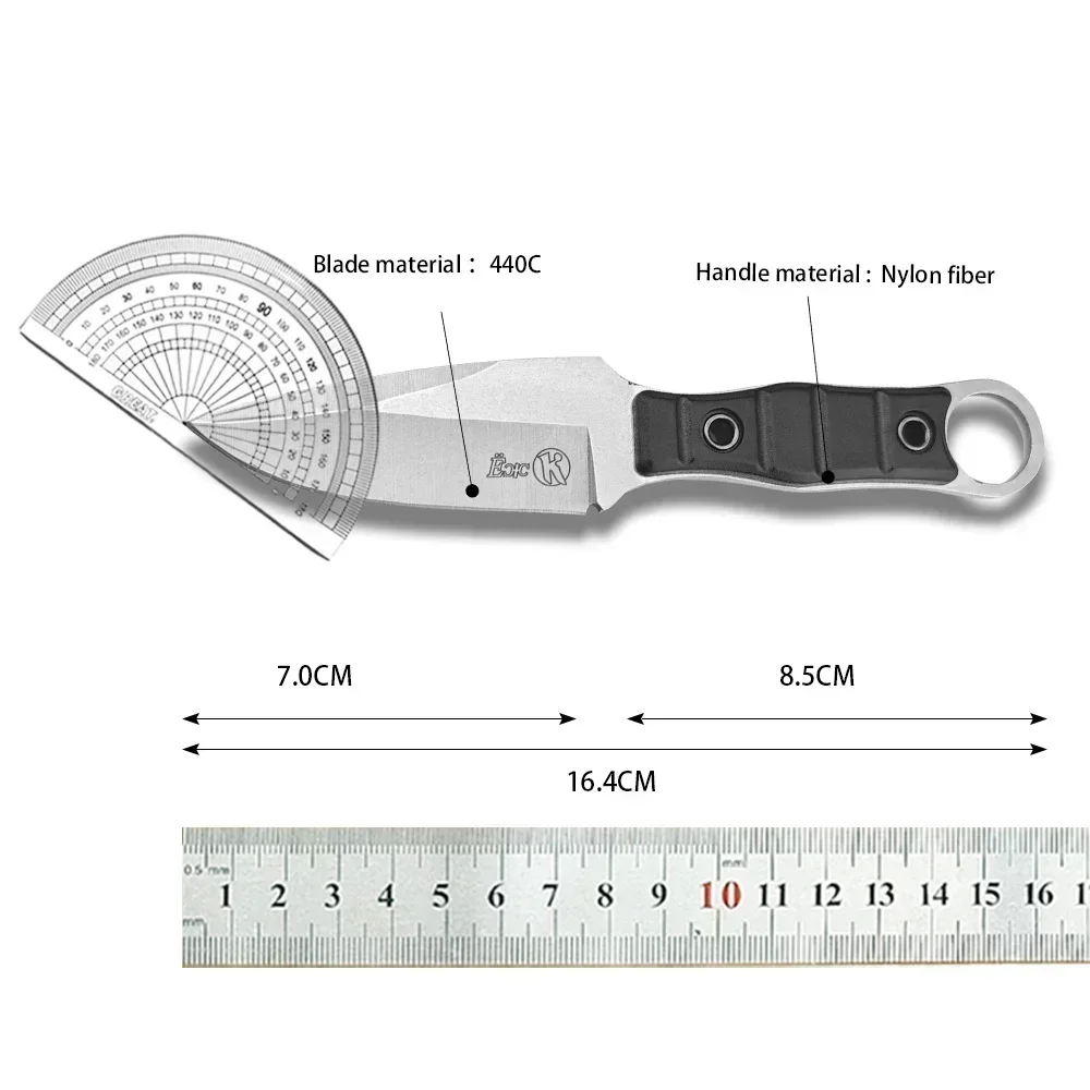 Description Picture 2 of itemRussian Kizlyar Protable Fixed Blade Tactical Knife 440C Blade Nylon Fiber Handles Hunting Camping Knives Military Edc Multitool