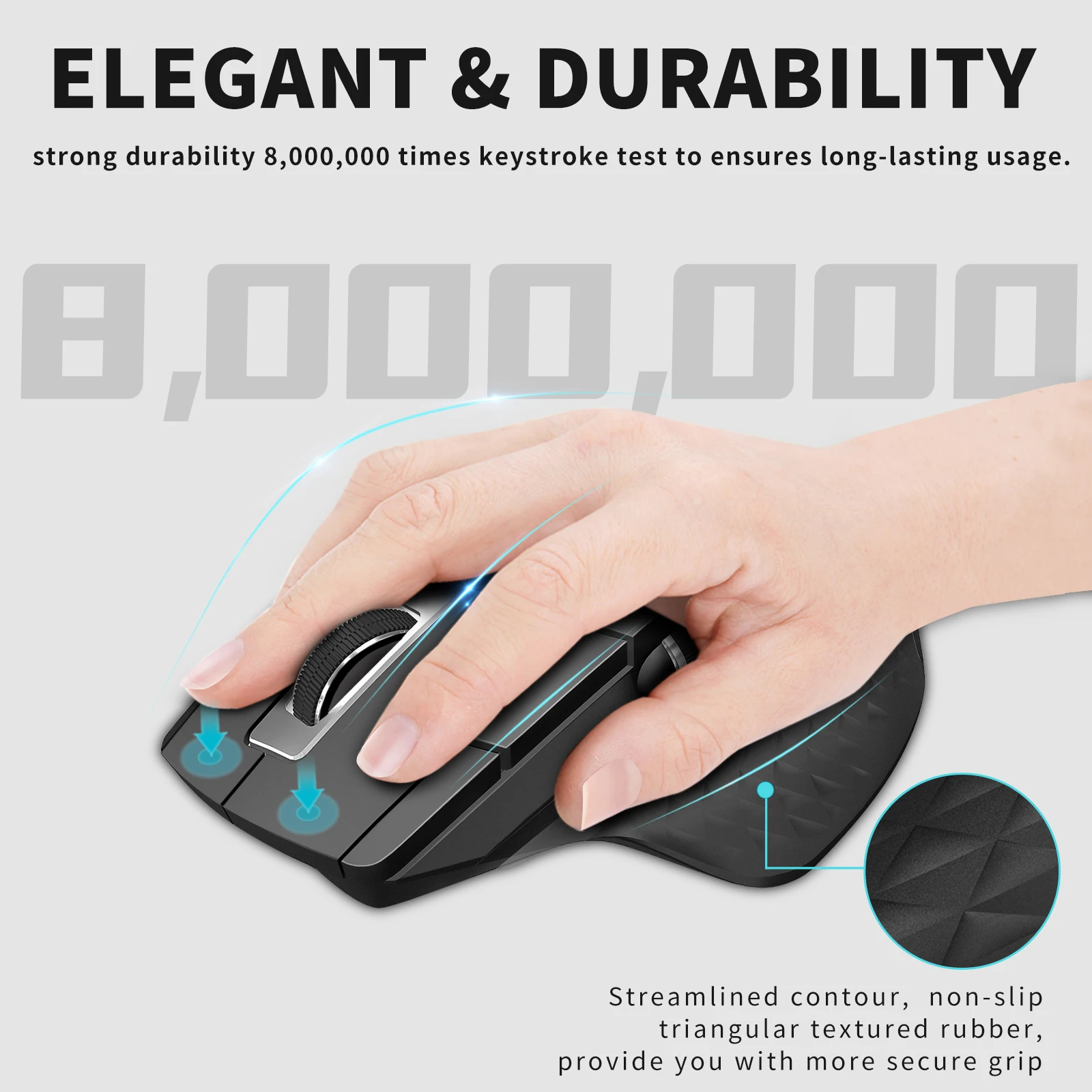 Rapoo MT750S/MT750L Multi-mode Rechargeable Wireless Mouse  3200DPI Ergonomic Bluetooth Mouse Computer Office Mice For Laptop PC