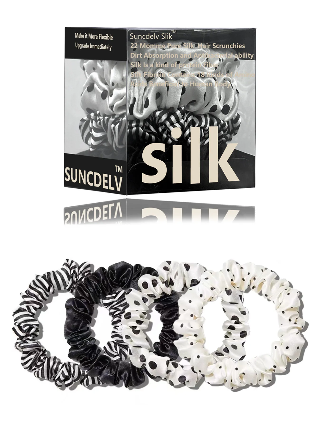 Premium 100% Silk Hair Scrunchies - Luxurious Hair Ties