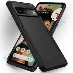 Heavy Duty Shockproof Slim Armor Rugged Protective Case - Google Pixel 6 Pro (Black)