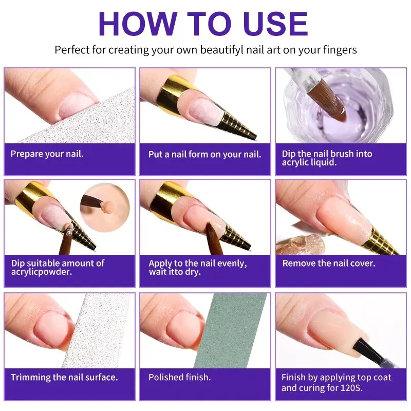 Limegirl 75ML Acrylic Liquid Monomer For Nails Art Carving Extension Dipping Powder Nail Acrylic Crystal Liquid Manicure Tool 5