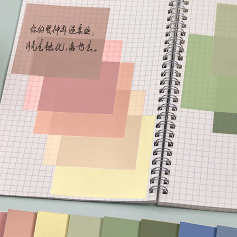 

50 Sheets High Quality Transparent Sticky Notes Memo Pad Bookmark Marker Memo Sticker Paper Office School Student Supplies