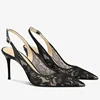 Baotou Sandals Women's Spring/Summer 2025 New Style Shallow Mouth Sexy Thin Heel High Heels Pointed Mesh Breathable Single Shoes 6
