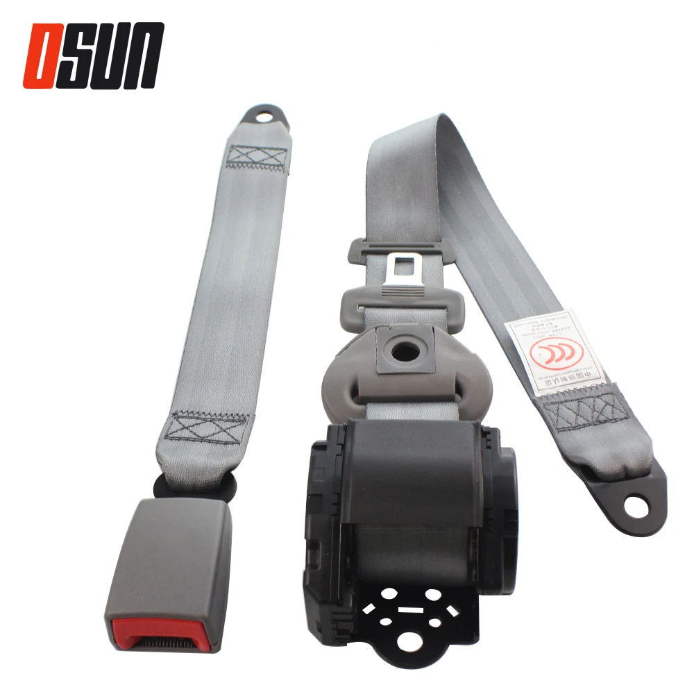 Universal Grey Threepoint Automatic Seat Belt For Car Stopper Spacing