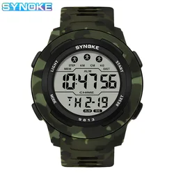 Men's Retro Waterproof Sports Watch - Luminous Multifunctional Design (Camouflage green)