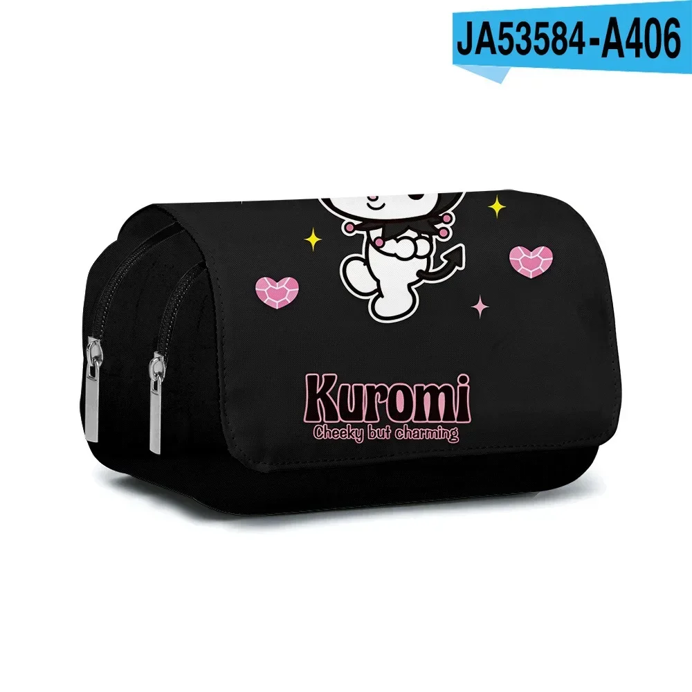 HelloKitty Printing Kuromi Pencil Bag Primary and Secondary School Students Cartoon Pencil Bag Mochila Children's Gifts