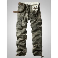 

Heavy Cargo Pants Men's Trousers Multi-Pocket Camouflage Pants Straight Loose Canvas Outdoor Casual plus Size American Military