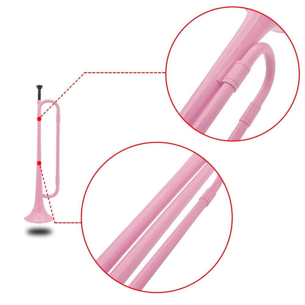 IRIN Bb Youth Trumpet ABS Pink Young Pioneers Bugle Call Student Horn Kid Performance Beginner for Brass Musical Instrument