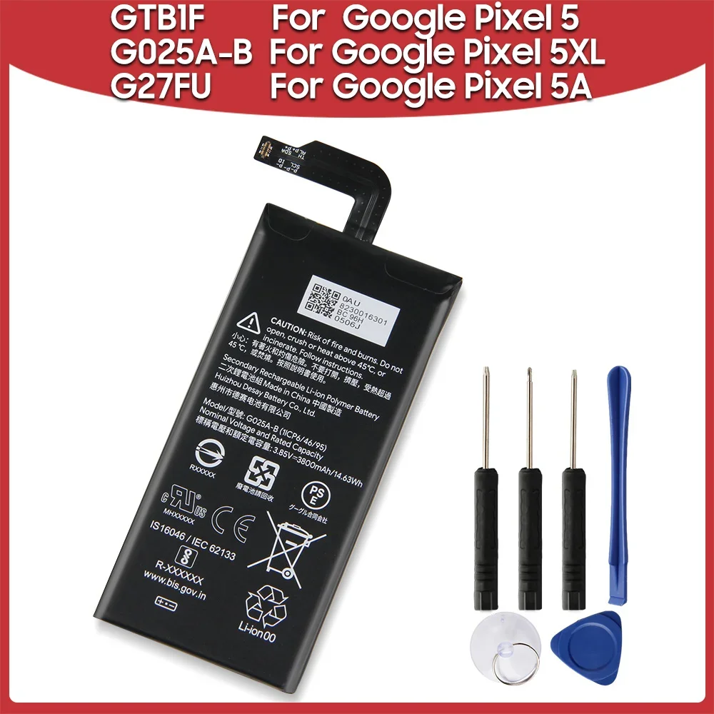 

Запасная батарея GTB1F G025A-B G27FU для Google Pixel 5 Pixle5 XL Pixel 5a Pixel5 Pixel5a Pixel 4A