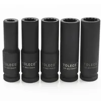 Impact Pneumatic Socket Torx Head 1/2" Drive Metric Metric Air 12 Point Socket Wrench Head Car Auto Truck Wrench Repair Too 2