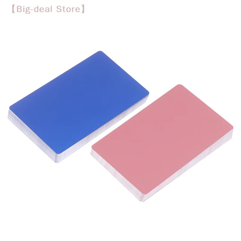 【M】50개 레이저 각인 블랭크 알루미늄 시트 레이저 각인 명함 다용도 DIY 선물 카드