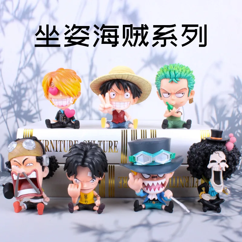 One Piece Rufy Anime Figure Zoro Sanji Robin Nami Brook Decor Figure Ace Collectible Decor Pvc Model Toy Kids Christmas Gift
