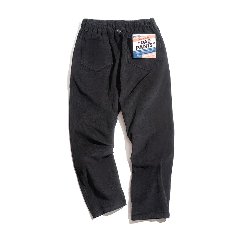 Khaki Corduroy Corduroy Long Pants Straight Wide Leg Loose Casual Pants Spring and Autumn Men