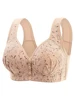 4PCS New Large-sized Pregnant Women's Breastfeeding Bra Comfortable Traceless Front Buckle Fixed Cup Thin Vest Style Underwear 3