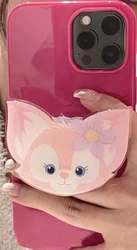 Charming Acrylic Cat Phone Stand with Grip and Multi - Expression Design (1)
