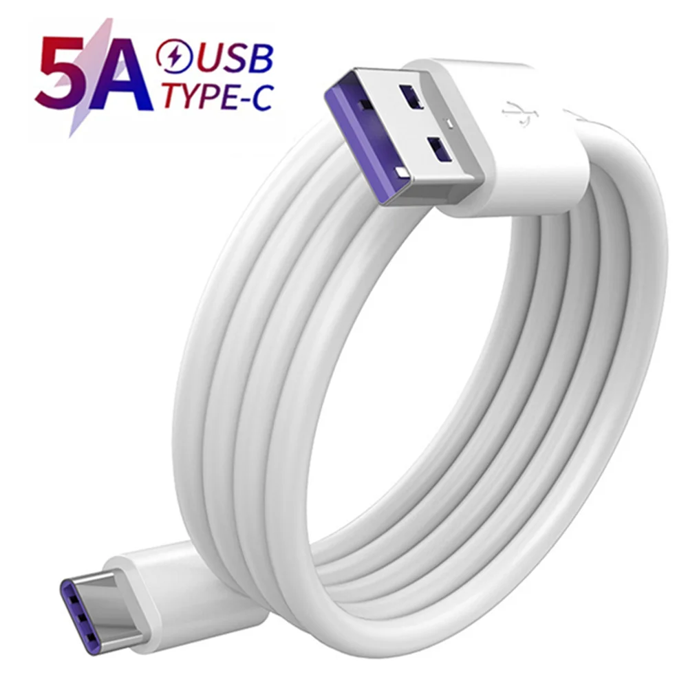 

Кабель USB Type C 5A для Huawei P40 P30 Pro, Сверхбыстрая зарядка, провода типа C, Шнур Micro Data для Xiaomi Poco, 50 шт.