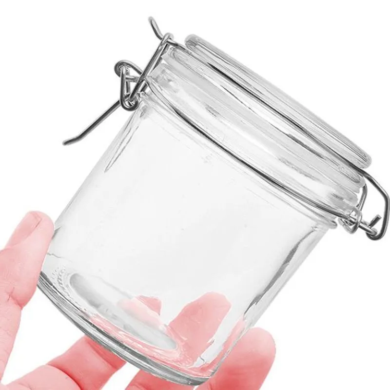 Glass Sealed Fruit Enzyme Storage Bottle, Airtight Seal Lid, Round Clip Top, Food Container Jars, Home Kitchen 5
