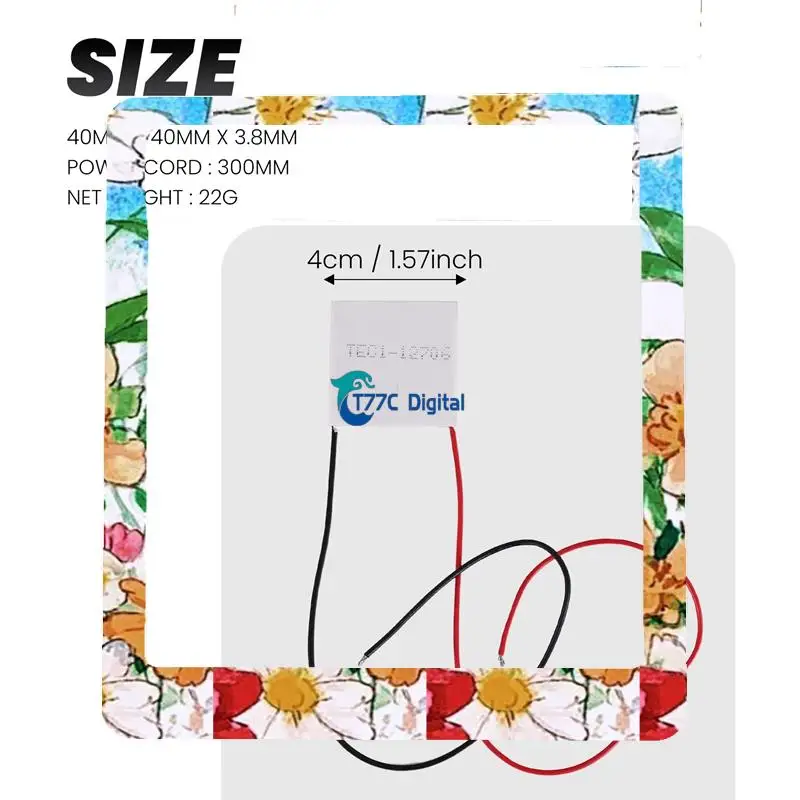 24-Hour Delivery 12V 5.8A 65W TEC1-12706 Thermoelectric Cooler Cooling Peltier Plate Module 40X40mm