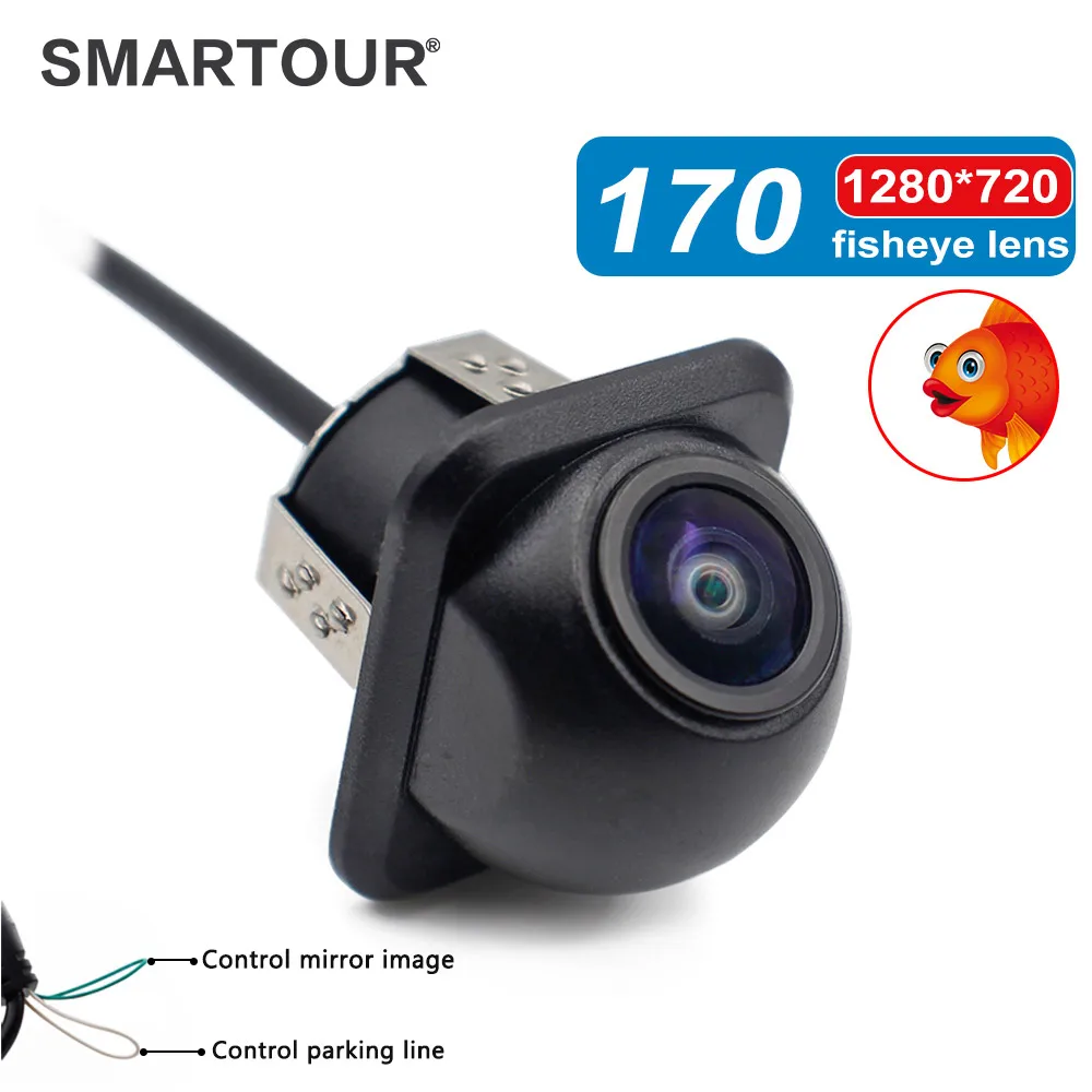 

Smartour 170 Degree Reversing Camera Fisheye Lens HD Night Vision With Parking Line Car CCD Punch Front Rear View Camera