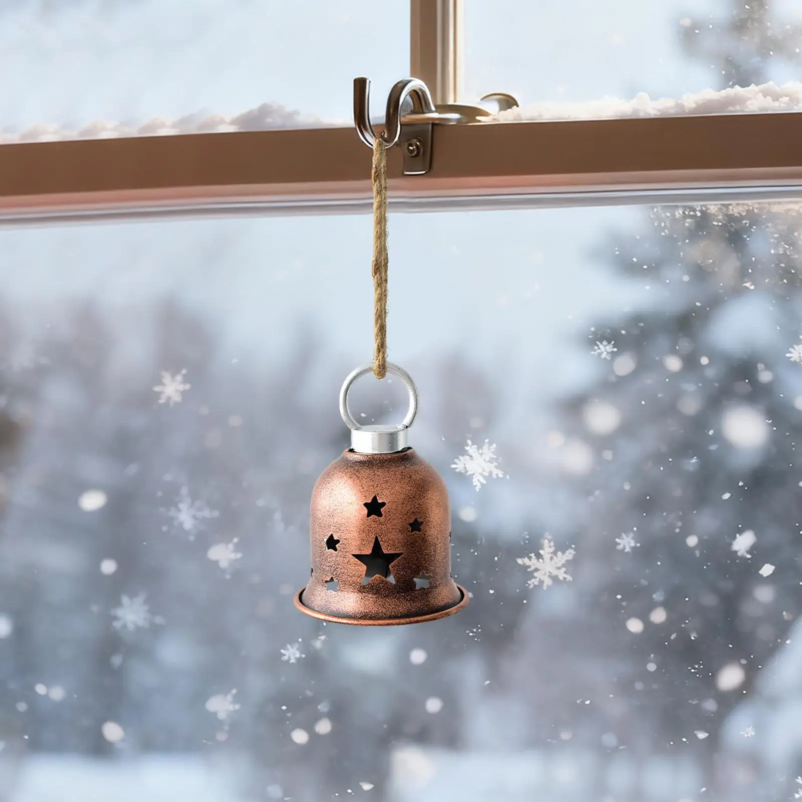 Christmas Bells Hollow Decoration Christmas Tree Ornaments For Holiday Home Dinner School Restaurant Cafe Shopping Mall Wedding