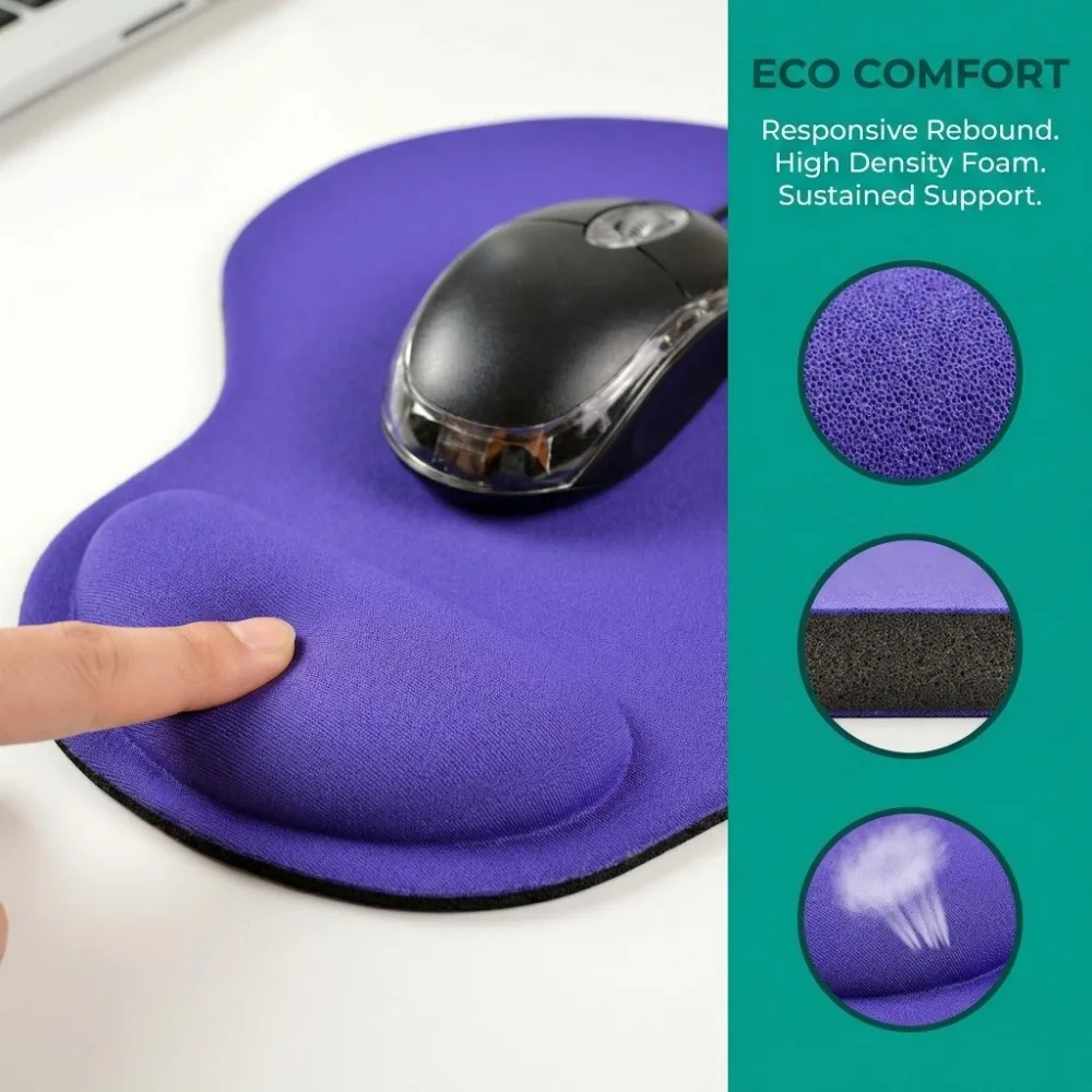 Deluxe Ergonomic Waterproof Mouse Pad with Wrist Support - Non-Slip & Multi-Color Design