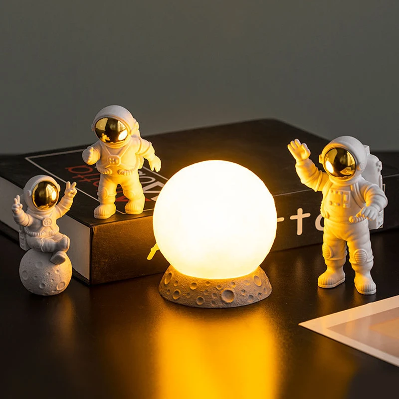 

3d-луна, домашний декор светильник, фигурка астронавта, экшн-фигурки, статуя астронавта, ночник, лампа для комнаты, кабинета, настольная декоративная лампа