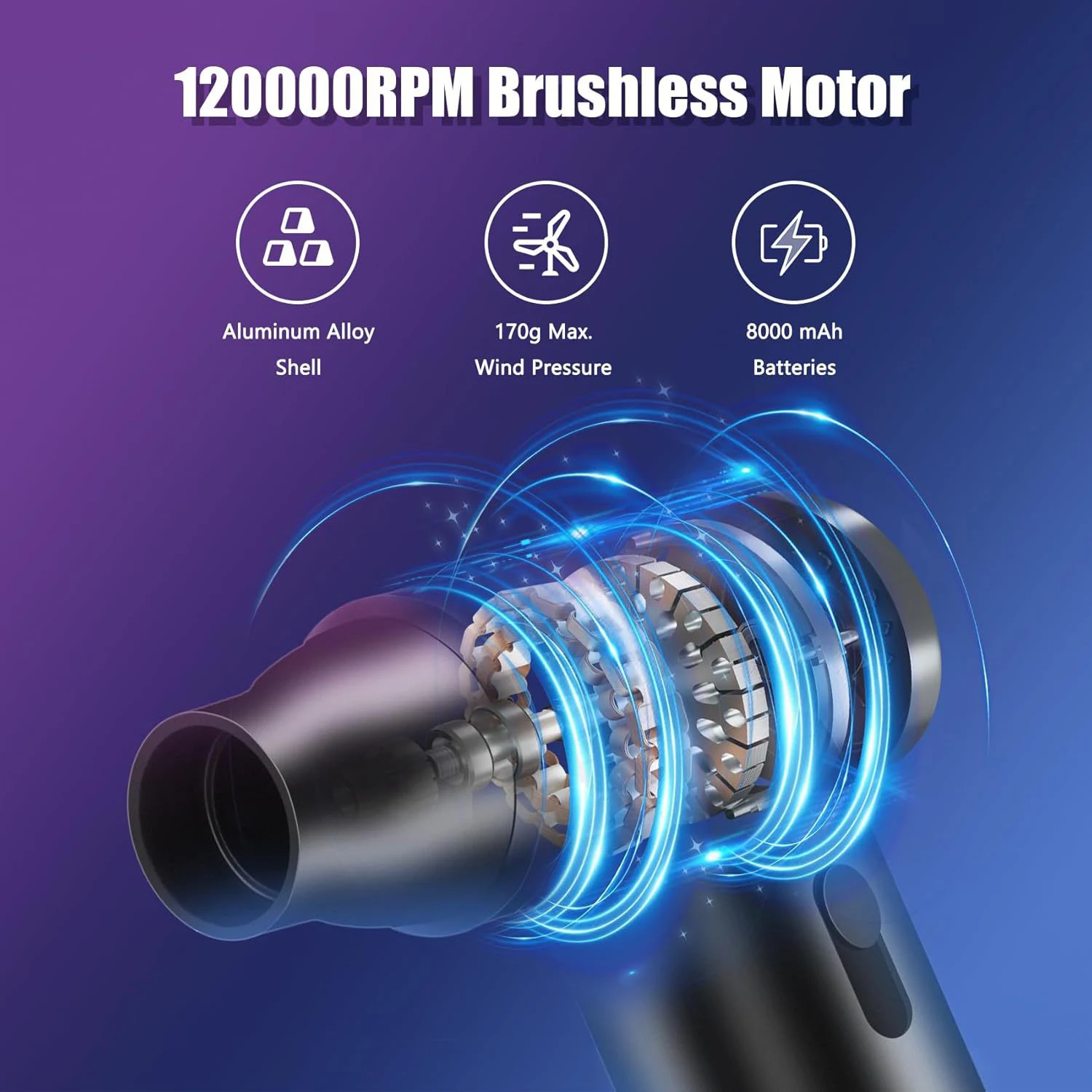 Portable Handheld Wireless Violent Fans Electric Air Duster Cordless Compressed Violent Turbo Fan handheld fan electric air duster Home Cleaning Tools 120000 RPM