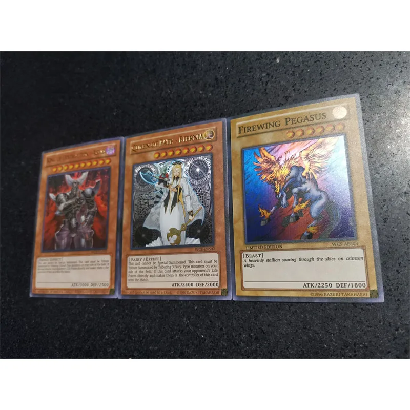 

3Pcs Yu-Gi-Oh! DIY 3rd WCS World Congress 2005 Victory Card New models Four types of flashes Card Anime Game Collection Card