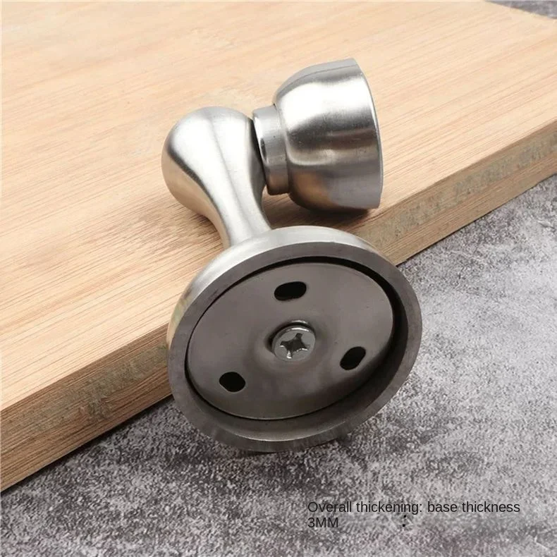 Description Picture 6 of itemNew Stainless Steel Magnetic Door Stopper Sticker Toilet Glass Hidden Door Holders Catch Floor Doorstop Door Hardware