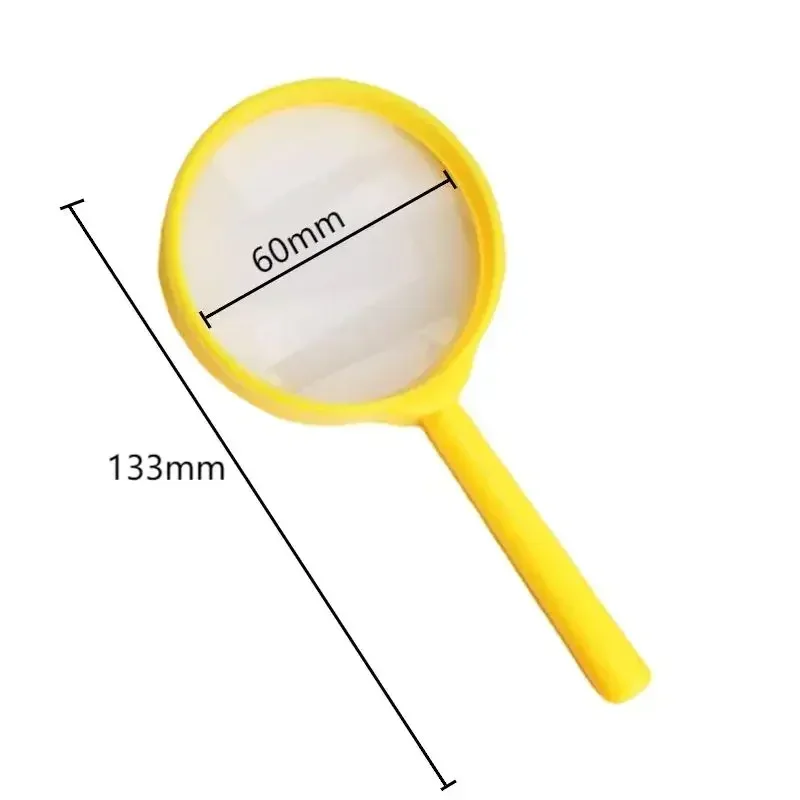 Handheld Magnifier Magnifying Glass Lens 1PC 60mm For Reading Kids Scientific Laboratory Reading Magnifier